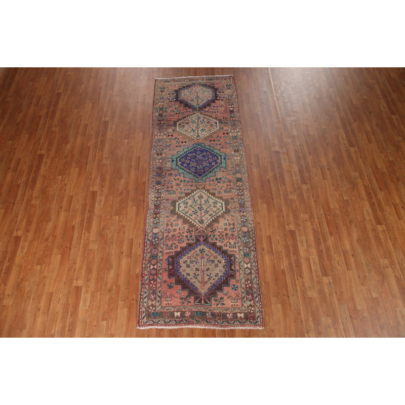 Tapis rose tribal 4 x 10