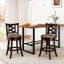 Ensemble de tabourets de bar pivotants avec repose-pieds et dossier en treillis-899161090-899161089