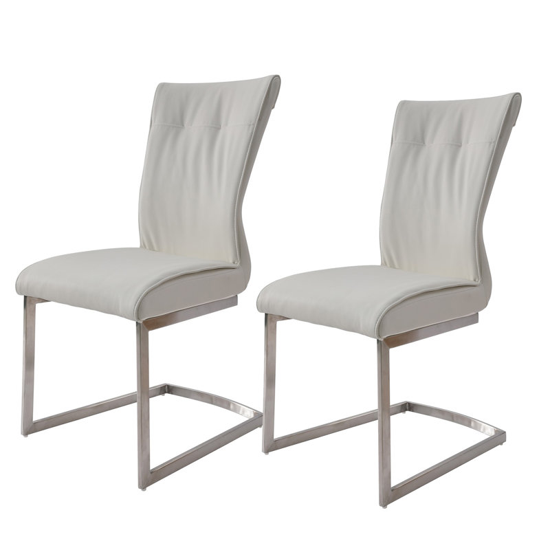 Chaise d'appoint rembourrée Kohlmeier, Blanc