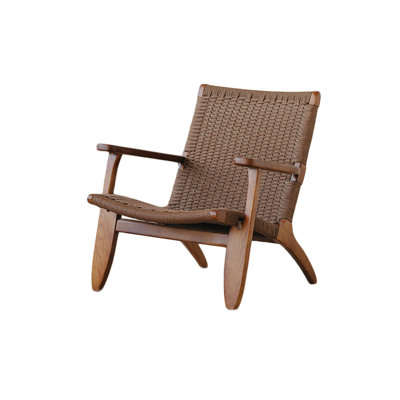 Household Solid Wood Rope Woven Single Armchair