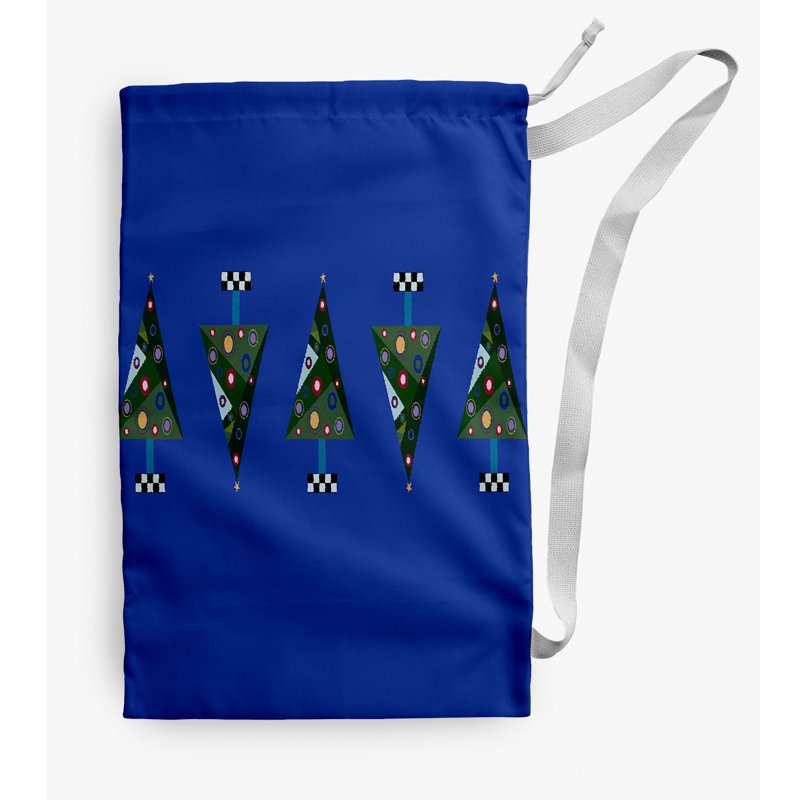 Fabric Laundry Bag with Handles, Small (29" H x 18" W), Blue