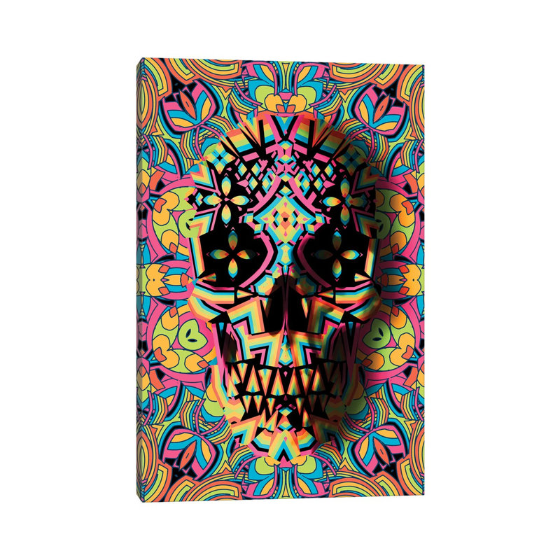 Skull Geo by Ali Gulec - Wrapped Canvas Gallery-Wrapped Canvas Giclée, 30.48 cm H x 45.72 cm W