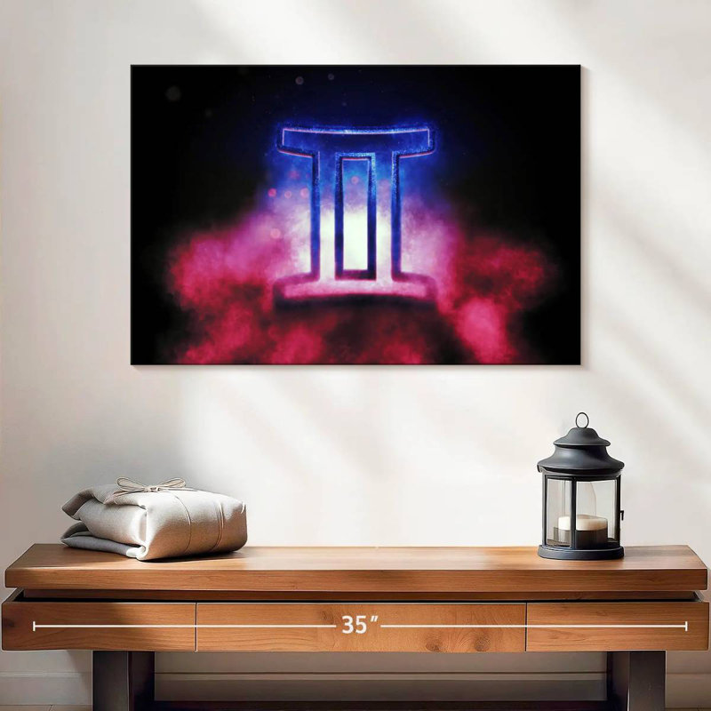 Adella Dramatic Gemini Symbol, 32" H x 48" W
