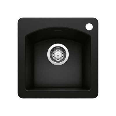 Diamond SILGRANIT 15" Dual Mount Bar Sink - Coal Black
