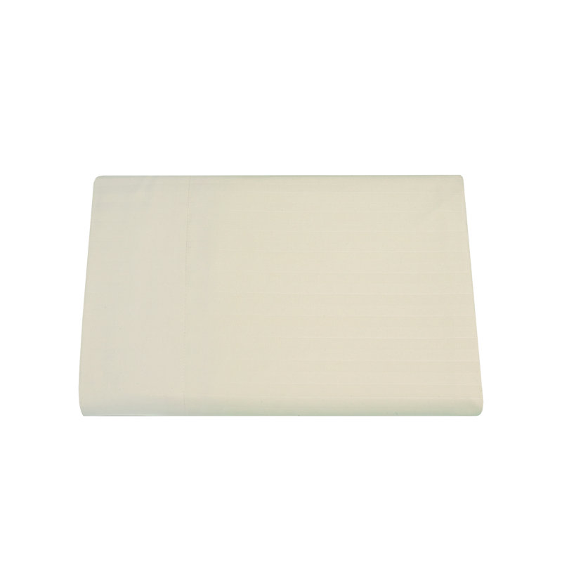Embossed Stripe Flat Sheet Case Pack, Ivory, King Flat Sheet