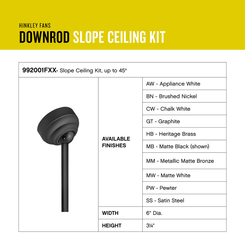 Graphite Steel Sloped Ceiling Fan Canopy Kit