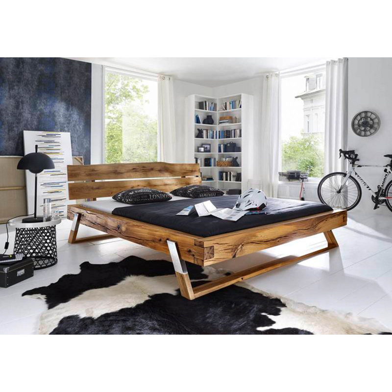 BALKENMÖBEL Solid Wood Bed, European Kingsize (160 x 200cm)