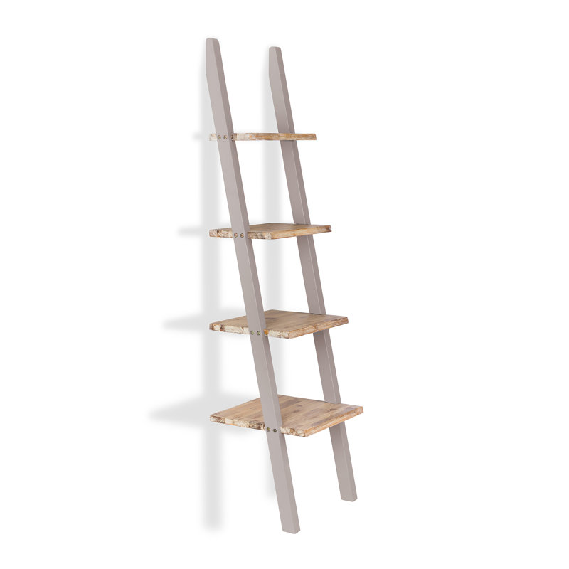 Addisun 44 cm W Solid Wood Adjustable Height Shelving Unit, Brown/Beige