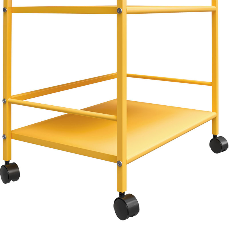 Metal Bar Cart, Yellow
