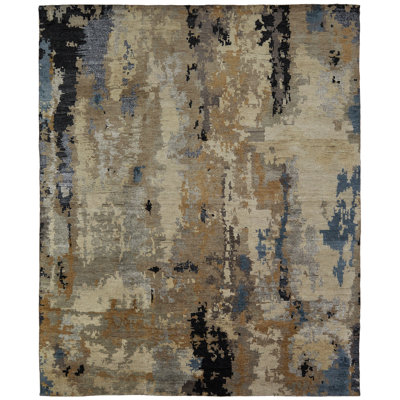 Jaiden Mineral Cascade Hand-Knotted Area Rug