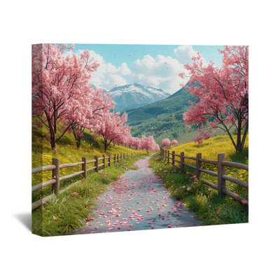 «Country road», toile tendue - décoration murale paysage