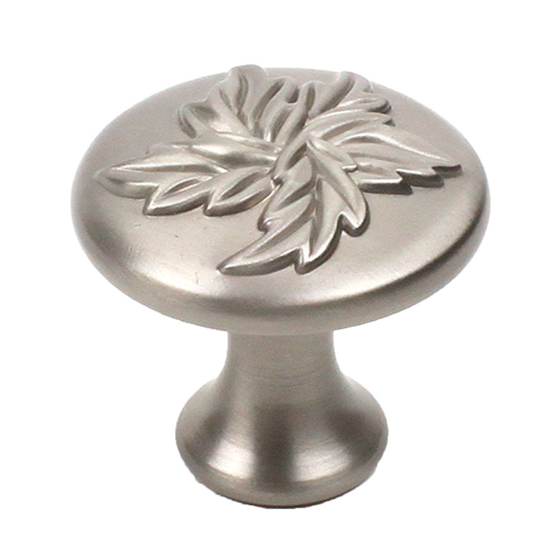 Poignée ronde à diamètre 1 3/16" à la main peinte à la main Aspen, Nickel satiné mat