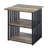 Antique Oak And Black 3-Shelf Nightstand