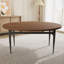 Ensemble de table de salle à manger 55,1 po, table de cuisine moderne pour 4 à 6 personnes, pieds en acier, ensemble de salle à manger à piédestal avec chaise de salle à manger, gain de place-120753763-120753762-125117017