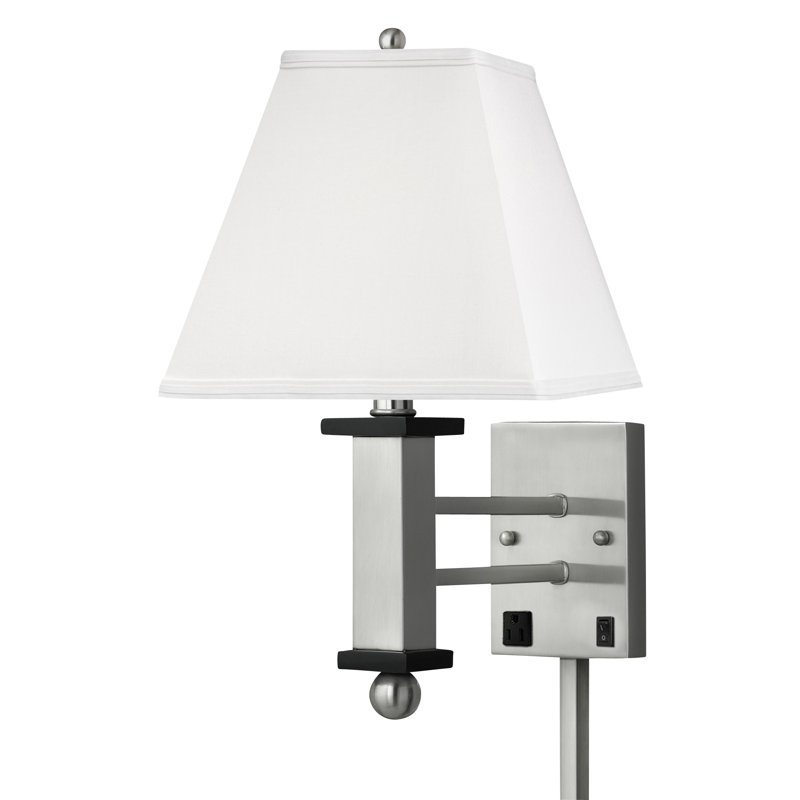 Square Post Plug-in Armed Sconce