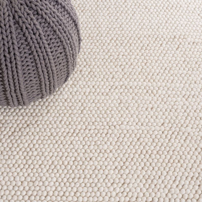 Natura Striped Area Rug In Ivory / Beige, Ivory, Rectangle 91 x 152 cm