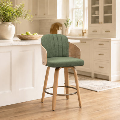 Tabourets pivotants en velours Tyandra