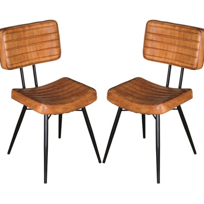Chaises d'appoint Camel 2, pieds en métal noir - Chaises de style industriel 2 pièces au choix pour la salle à manger, Construction Essential