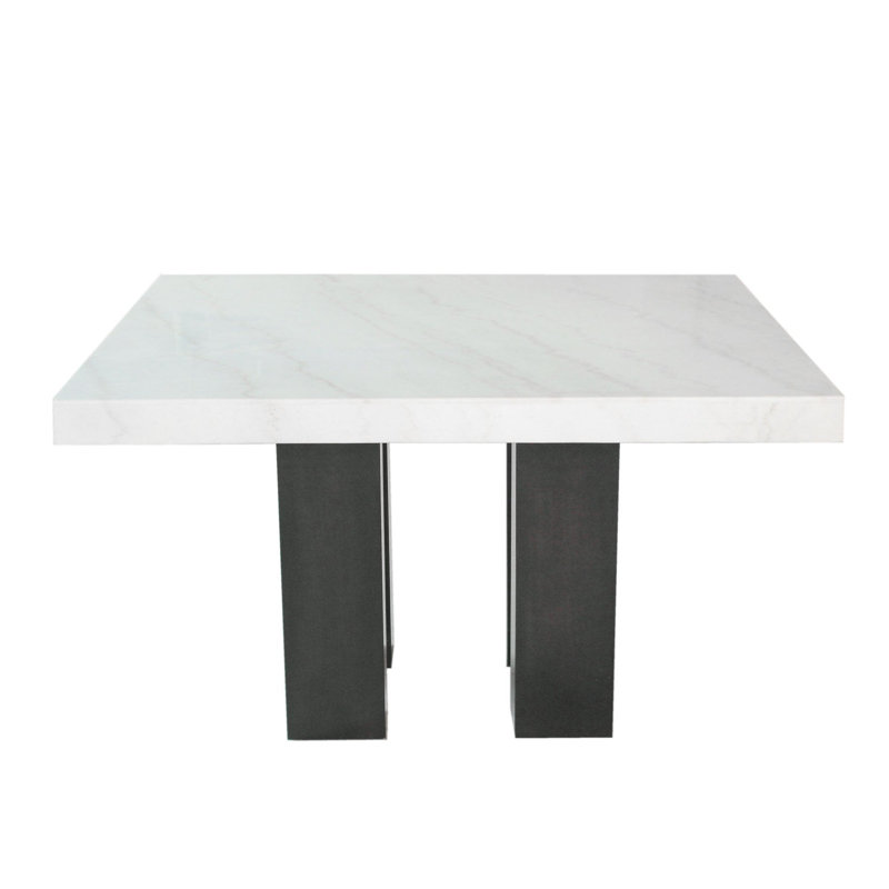 Camila 70-inch White Marble Top Counter Table
