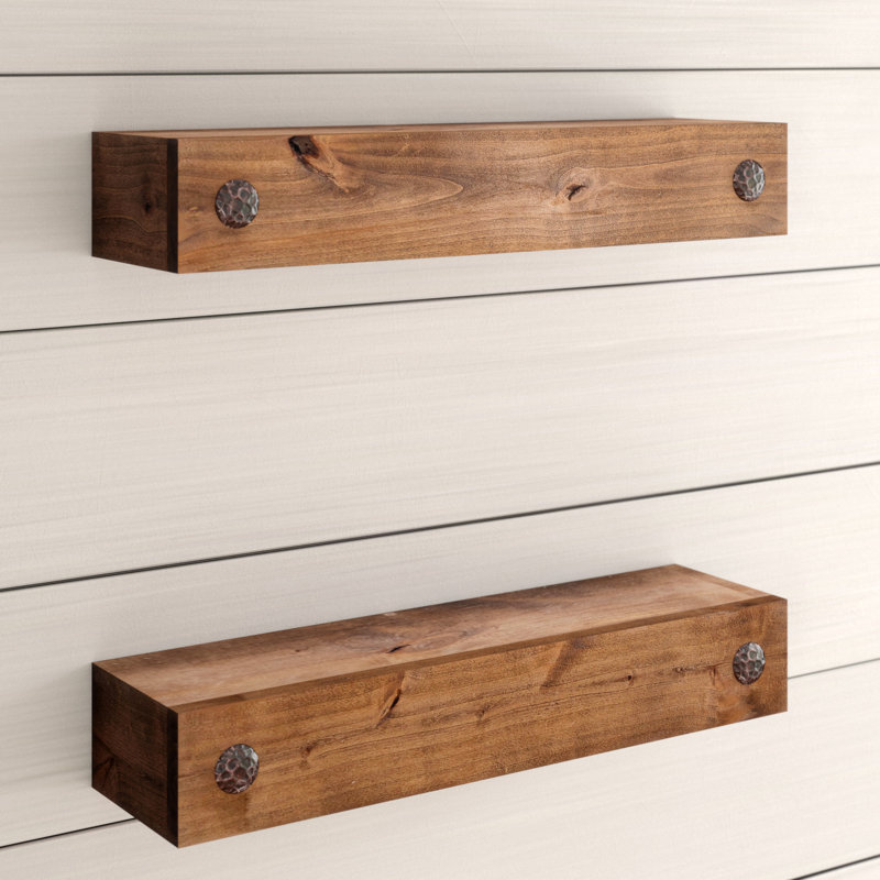 Aybar 2 Piece Alder Floating Shelf