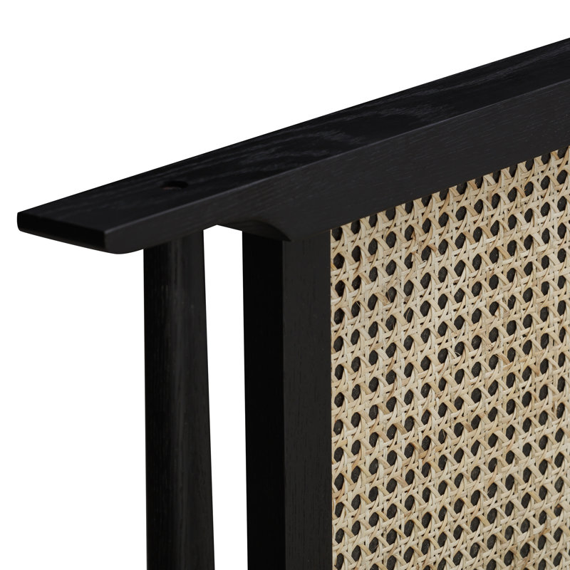 Ruby Wooden Bed Frame with Rattan Headboard - 1000lb