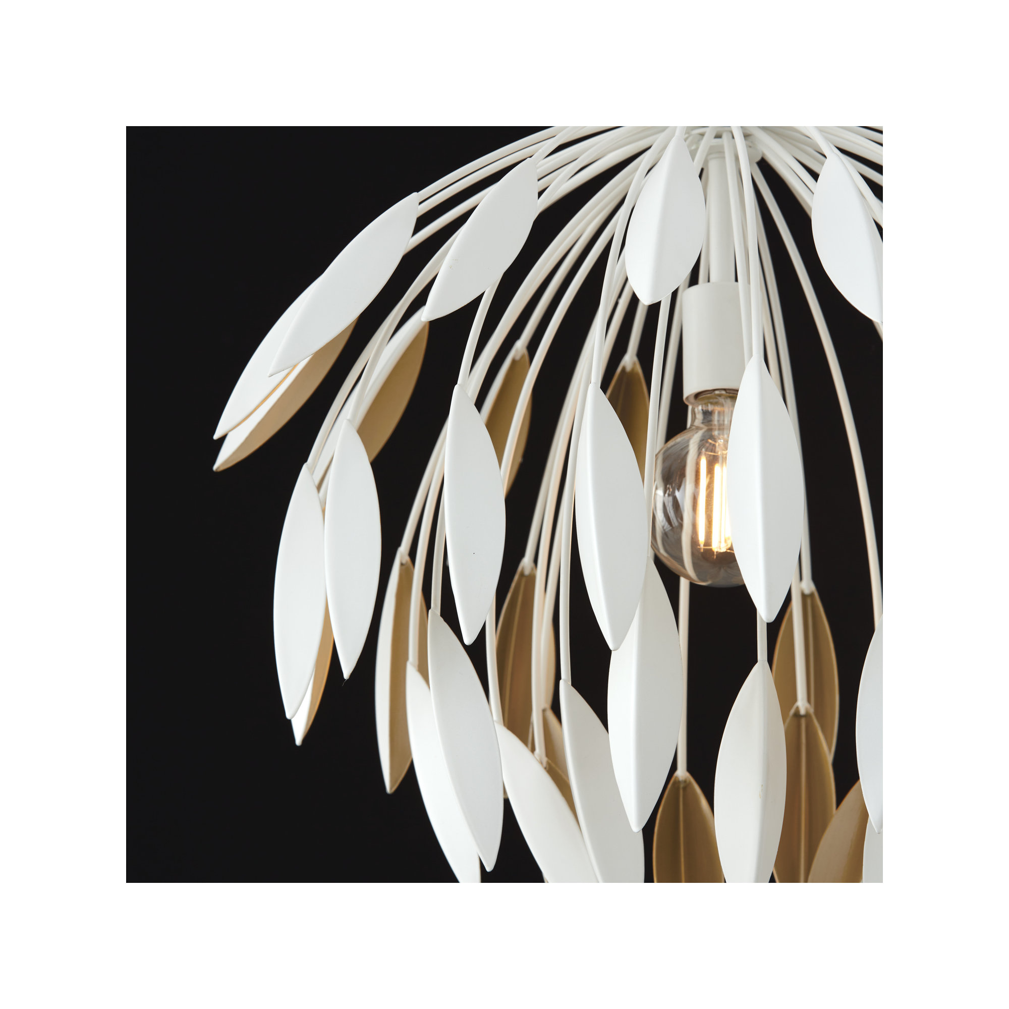 Single Light Dimmable Pendant, 68.75"H x 20"W x 20"D, White