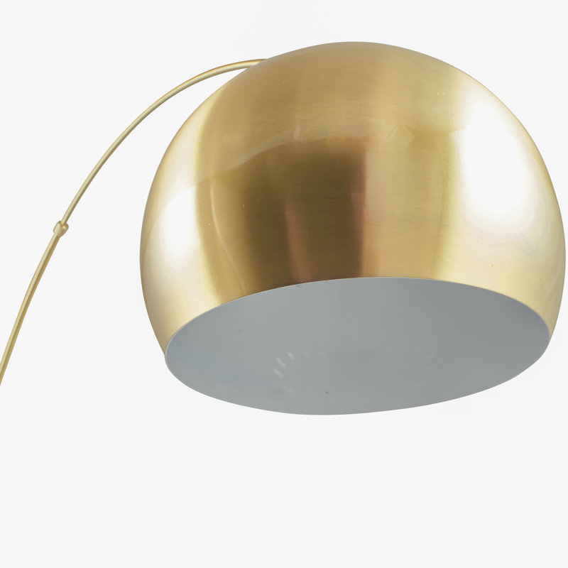 Charlee 175cm Arched Floor Lamp, Brass