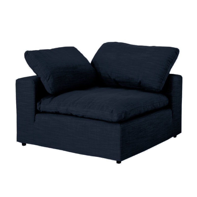 Canapé moderne modulaire 5 places Harper, Marine, H 33,05 po x l 88,05 po x P 176,05 po