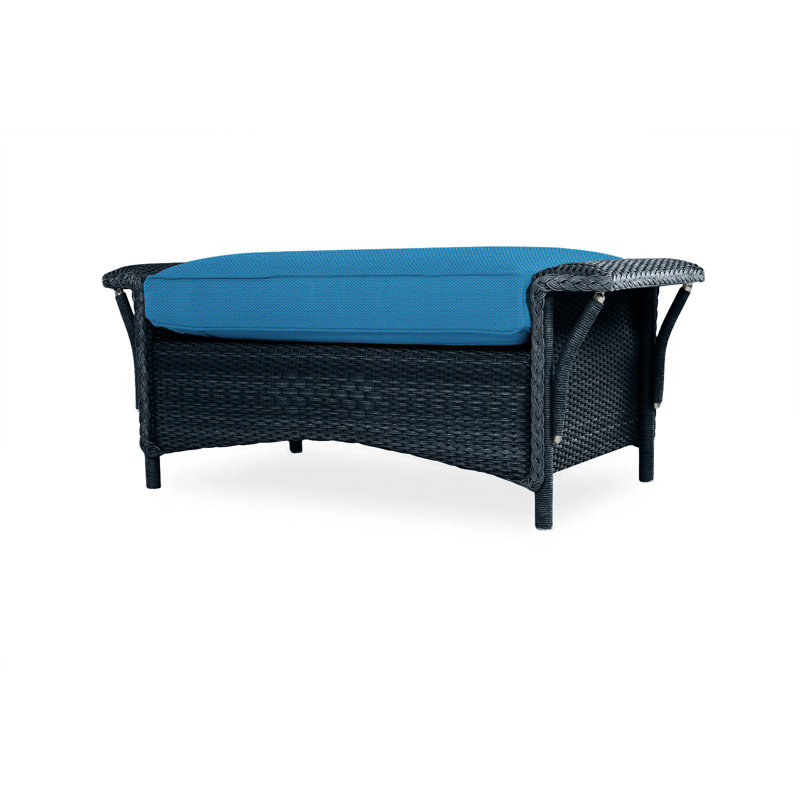 Nantucket Outdoor Ottoman, Remy Cloud, Ebony