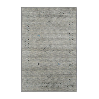 Tapis gris/argenté contemporaine
