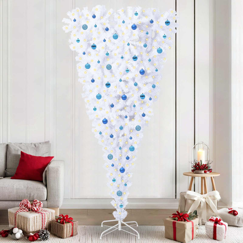 240cm H Lighted Artificial Christmas Tree, Blue