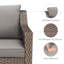 Ensemble de 2 chaises berçantes pivotantes en osier avec coussins Tya-250908117