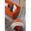 Canapé-lit d'angle moderne, orange, 106,3 po x 66,9 po x 33,5 po | Structure en bois de hêtre et en carton, tissu 100% polyester | Canapé-lit avec dossier amovible, mousse de 28,0 cm, 3 coussins | Élégant et fonctionnel pour tout espace-695589272