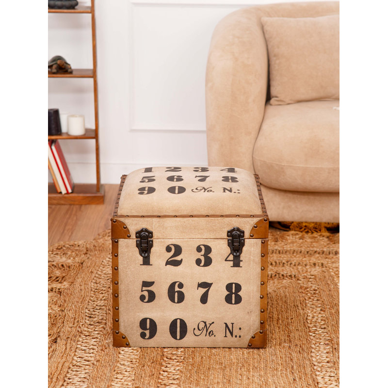Boîte de rangement carrée en bois massif et cuir fait à la main écologique (20 po x 20 po x 21 po) 17 étages, Brun