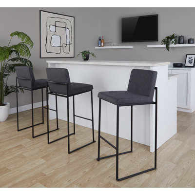 Brieon High Back Upholstered Bar & Counter Stool (Set of 3)