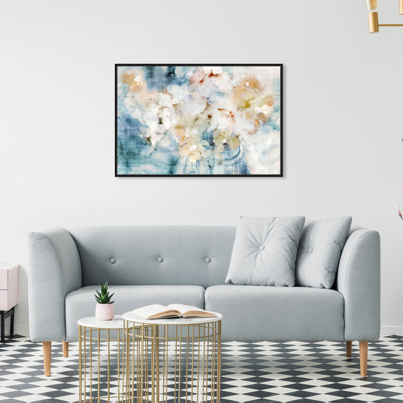 «Flowering Petals Morning», impression sur toile, H 20 po x l 30 po, Cadre noir