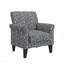 Chaise d'appoint à motif de vigne bouclée noire avec pieds en bois massif brun foncé-130417623-130417626