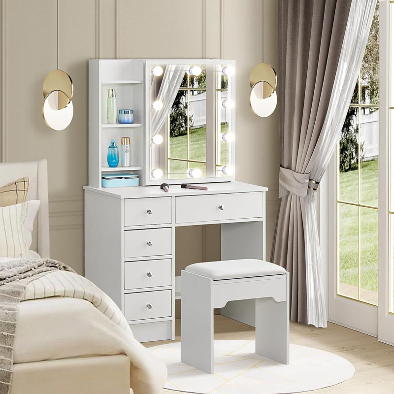 Soumare Dressing Table with Mirror