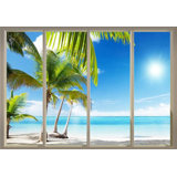Palm Trees On The Side Of The Beach