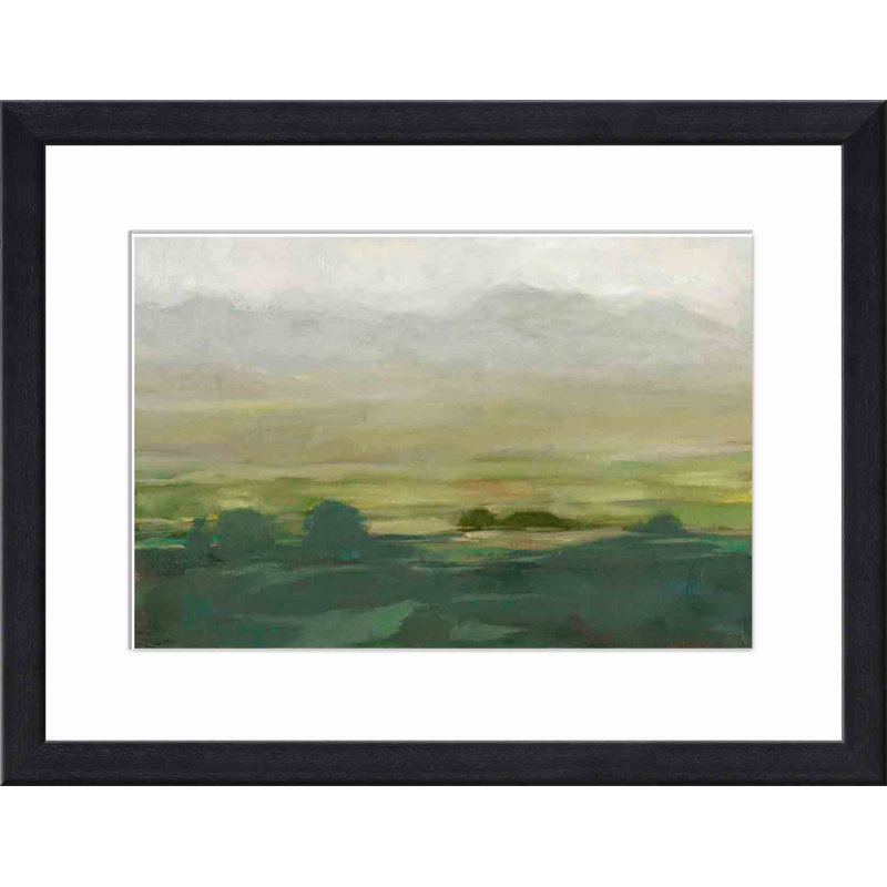 «Misty Valley I» par Ethan Harper - peinture encadrée, Noir, H 36 po x l 24 po