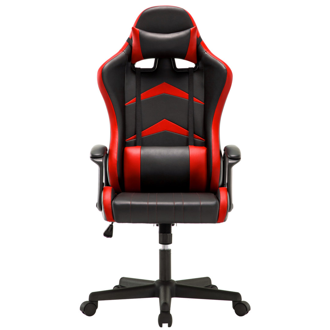 Inbox Zero Gaming-Stuhl Farbe der Polsterung: Rot/Schwarz