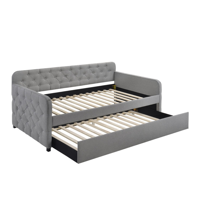 Astra Upholstered Daybed, Smoke Linen