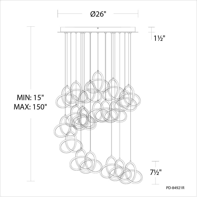 Vornado Multi-Light Pendant, Chrome