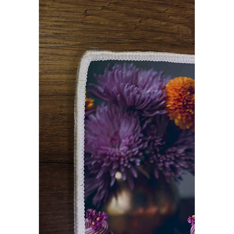 Durable Woven Carpet (50 x 80 cm / 1.6 x 2.6 ft), 100% Polyester, 0.3 in Pile Height | Antibacterial, Non-Slip Underside, Machine Washable | 3D Digital Printing, Perfect for Living Room & Bedroom Decor