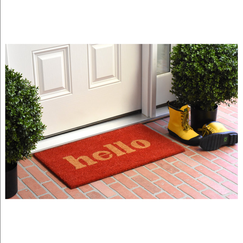 Tapis d'entrée antidérapant Artim, 1 pi 5 po x 2 pi 5 po, Rouge
