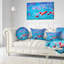 Coussin Poppy Flowers Field At Night - imprimé floral