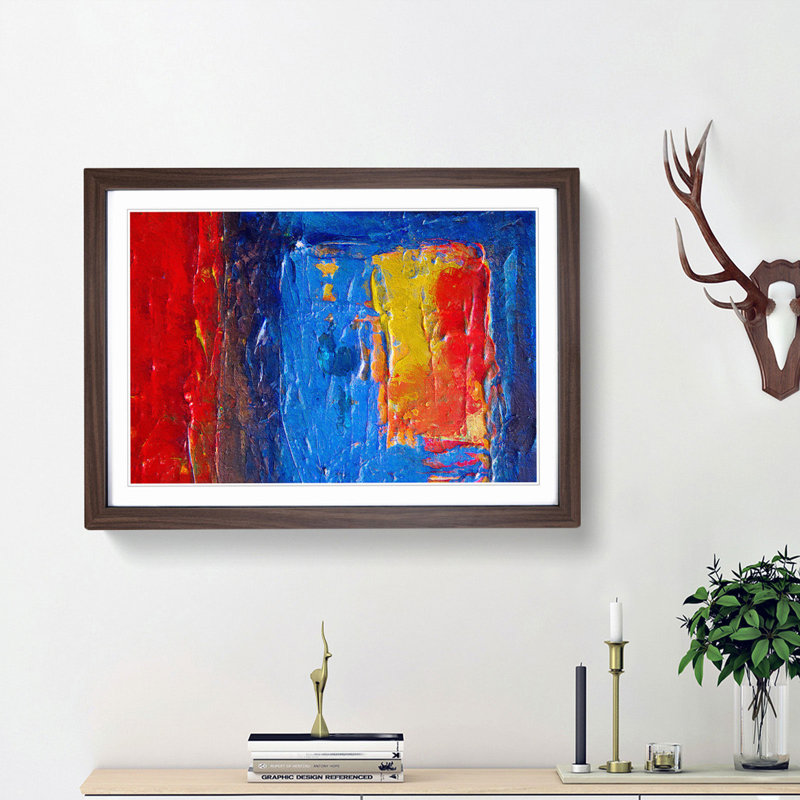 Abstract Vol.415 by S.Johnson - Framed Print, Walnut Framed, 24cm H x 33cm W x 2cm D