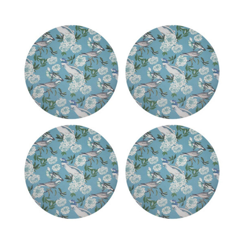 Peony Inspira Pebbles 16" Vinyl Placemat, Azure