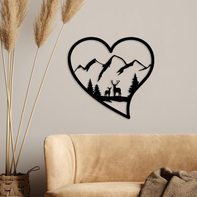 Elegant Black Decorative Metal Wall Accessory, 20.1 x 21.3 inches | 100% Metal with 0.06 inches Thickness | Lightweight at 1.2 lbs | Perfect for Home Decor, Modern Art Accent for Living Room & Office Spaces