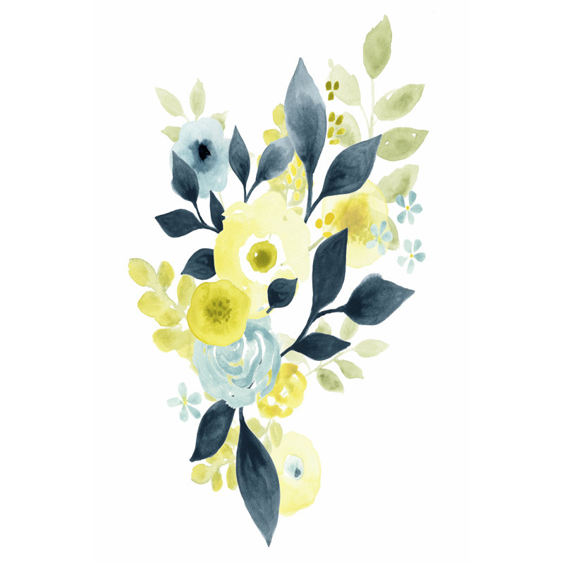 Goldwash Indigo II - Wrapped Canvas Painting, 46cm H x 30cm W x 3.8cm D
